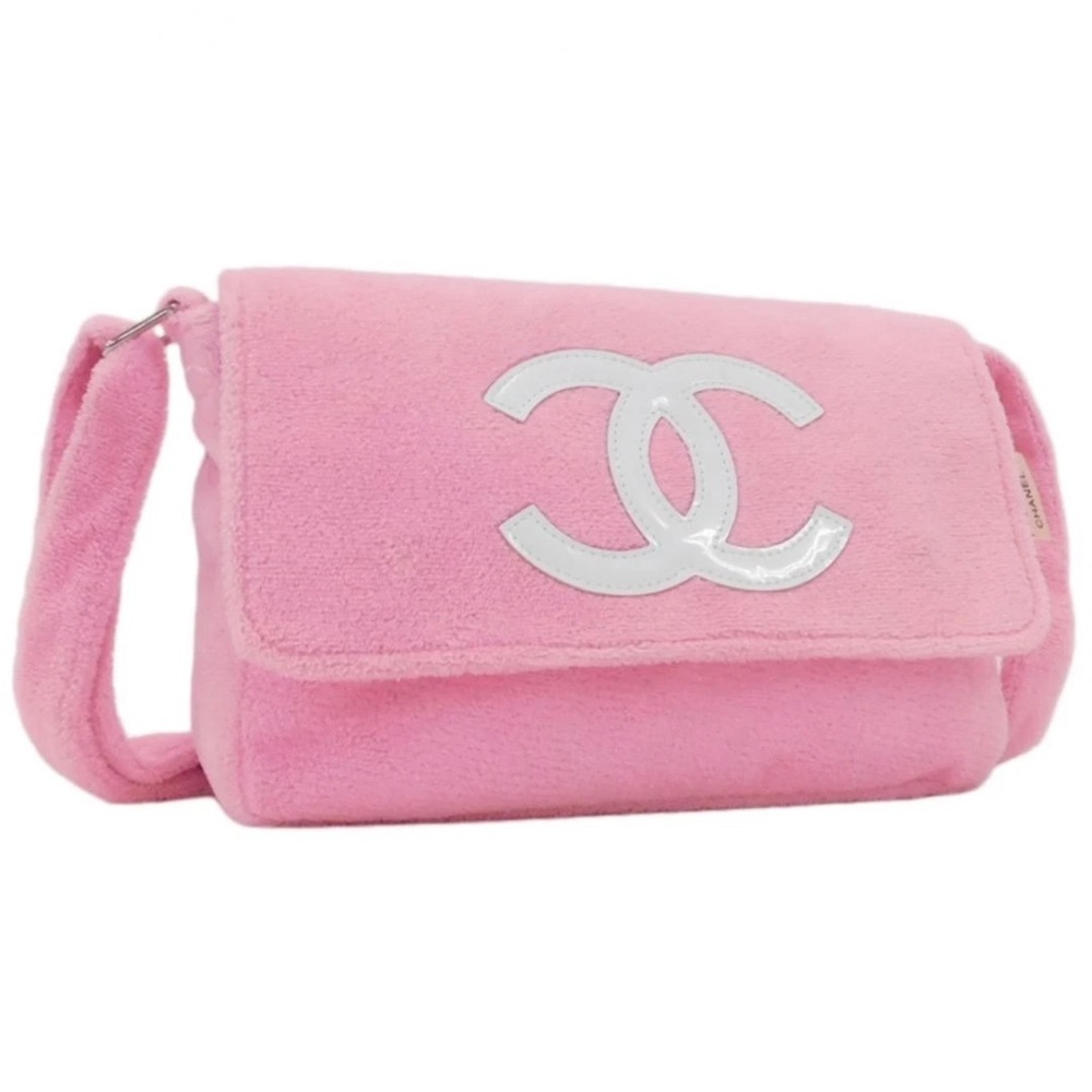 CC Precision Pink Shoulder Bag with White Logo